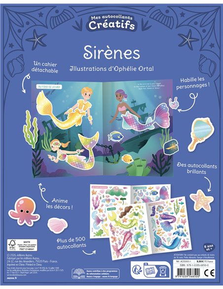 MES 500 AUTOCOLLANTS CRÉATIFS - SIRÈNES