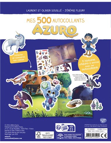 500 AUTOCOLLANTS AZURO