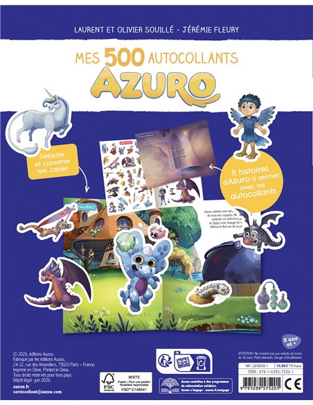 500 AUTOCOLLANTS AZURO