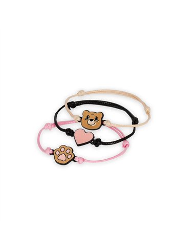 Better together - set of 3 bracelets - teddy bear - legami