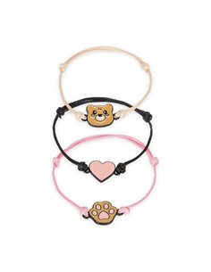 Better together - set of 3 bracelets - teddy bear - legami