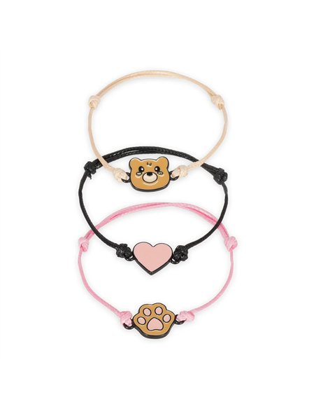 Better together - set of 3 bracelets - teddy bear - legami