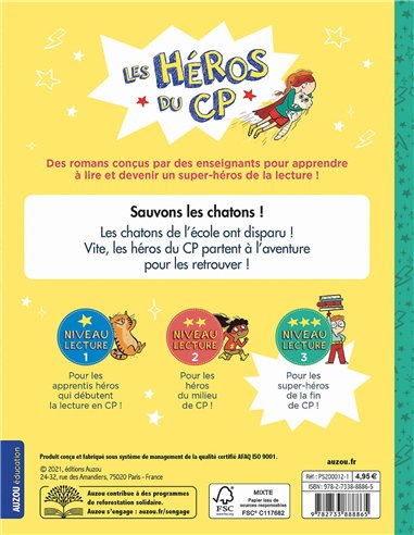 LES HÉROS DU CP NIVEAU 3 - SAUVONS LES CHATONS !