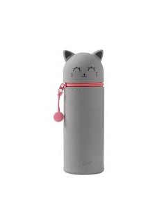Trousse en silicone kawaii - Chat Gris iTOTAL