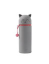Trousse en silicone kawaii - Chat Gris iTOTAL