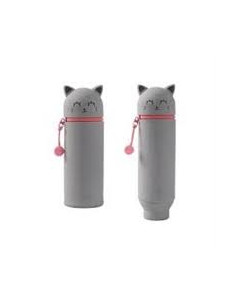 Trousse en silicone kawaii - Chat Gris iTOTAL 2