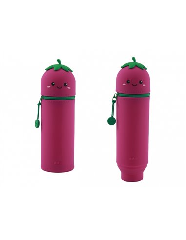 Étui à crayons de silicone ellie l'aubergine - itotal