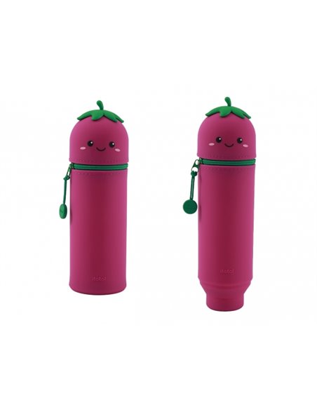 Étui à crayons de silicone ellie l'aubergine - itotal