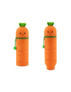 Étui à crayons de silicone carrie la carotte - itotal
