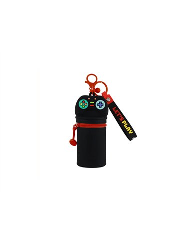Porte-clés pochette en silicone let's play manette de jeux - itotal