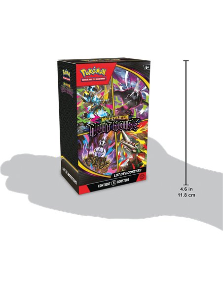 Pokémon ME05: Bundle - 6 boosters méga évolution nuit noire