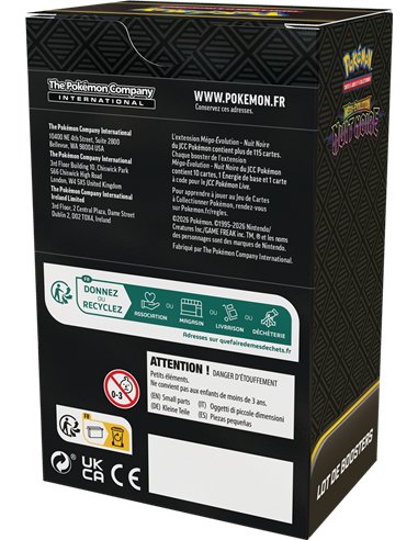 Pokémon ME05: Bundle - 6 boosters méga évolution nuit noire