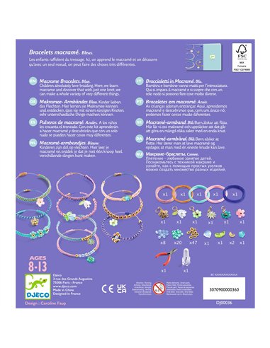 Bracelets macramé bleus - Djeco