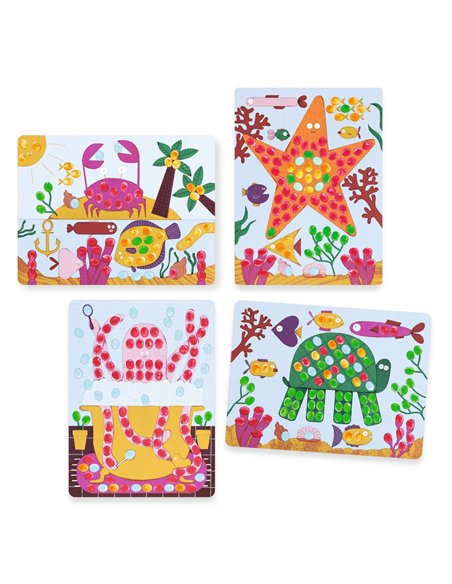 Peindre avec ses doigts - Pois et poissons - Djeco