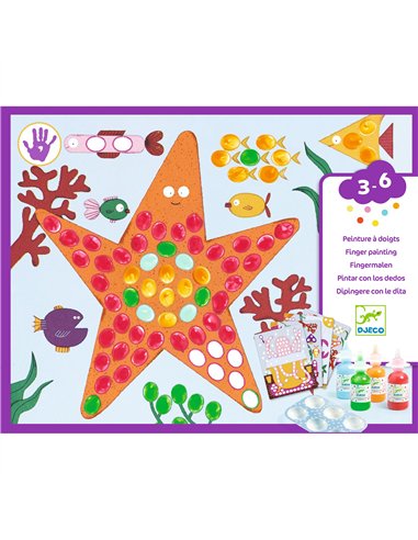 Peindre avec ses doigts - Pois et poissons - Djeco