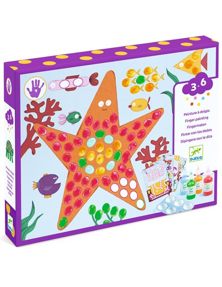 Peindre avec ses doigts - Pois et poissons - Djeco