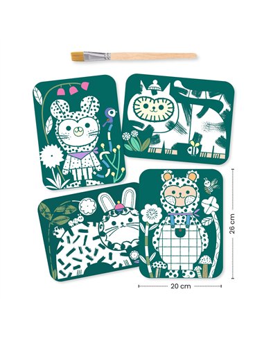 Peinture magique à révéler - Animaux déguisés - Djeco