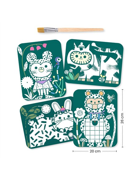 Peinture magique à révéler - Animaux déguisés - Djeco