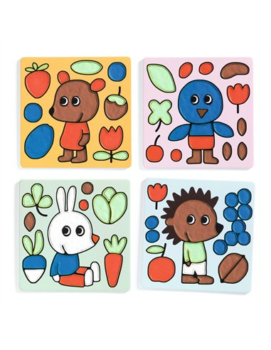 Coloriage à la pâte à modeler séchante - Coquins du jardin - Djeco
