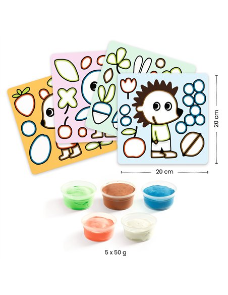 Coloriage à la pâte à modeler séchante - Coquins du jardin - Djeco