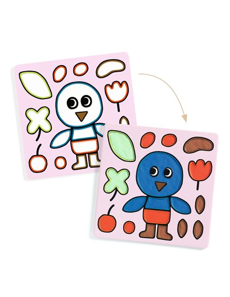 Coloriage à la pâte à modeler séchante - Coquins du jardin - Djeco