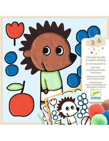 Coloriage à la pâte à modeler séchante - Coquins du jardin - Djeco