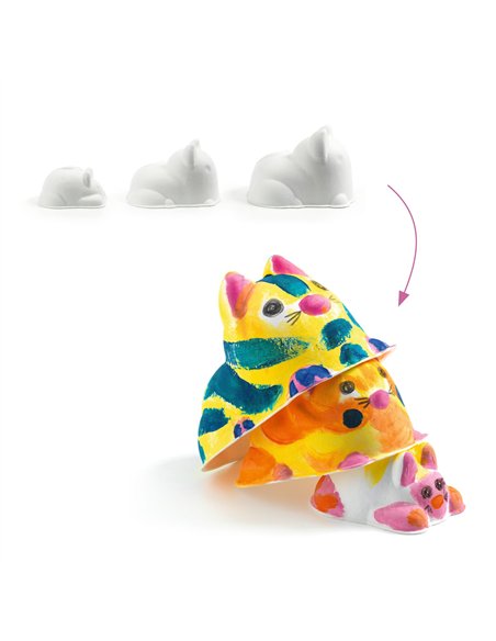 Peindre avec ses doigts - Trio de chats - Djeco