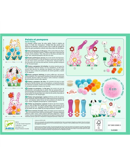 Des Points et des pompons - Dans l'herbe - Djeco