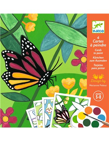 4 cartes à peindre - Indonésie - Djeco