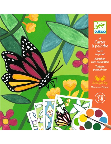 4 cartes à peindre - Indonésie - Djeco