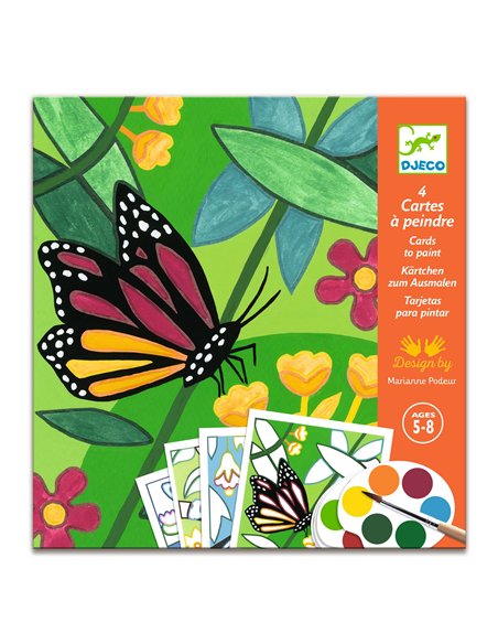 4 cartes à peindre - Indonésie - Djeco
