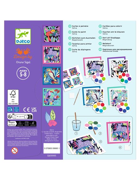 4 cartes à peindre - Selva - Djeco