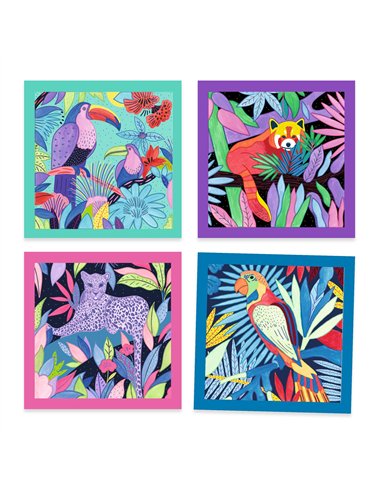 4 cartes à peindre - Selva - Djeco