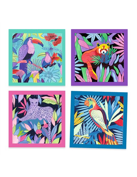 4 cartes à peindre - Selva - Djeco