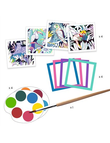 4 cartes à peindre - Selva - Djeco