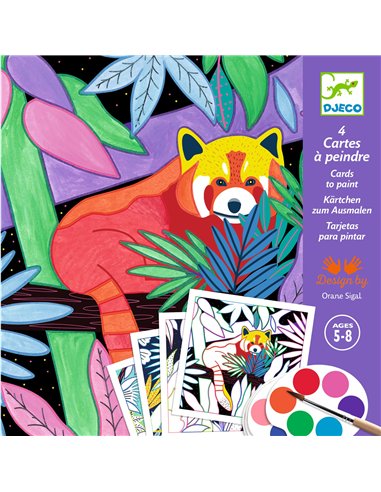 4 cartes à peindre - Selva - Djeco