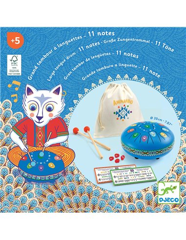 Animambo - Grand tambour à languettes - 11 notes - Djeco