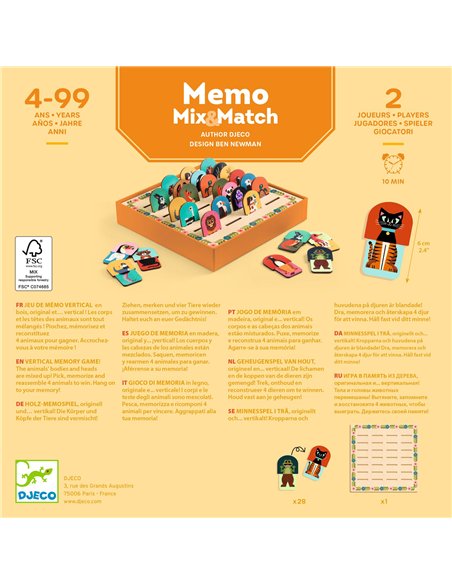 Mémo Mix&match - Djeco