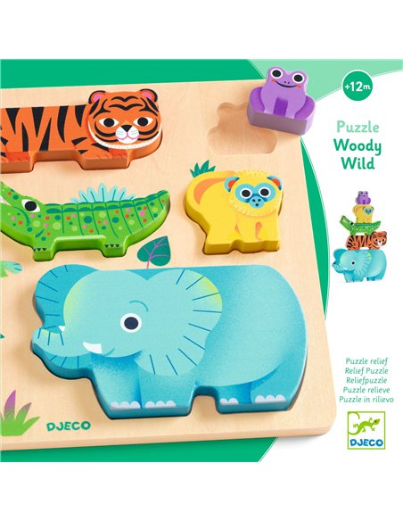 Puzzle WoodyWild - Djeco