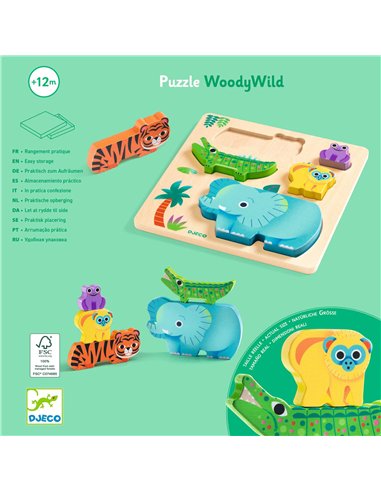 Puzzle WoodyWild - Djeco