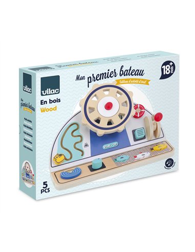 Mon premier bateau – Tableau d’activités en bois - Vilac