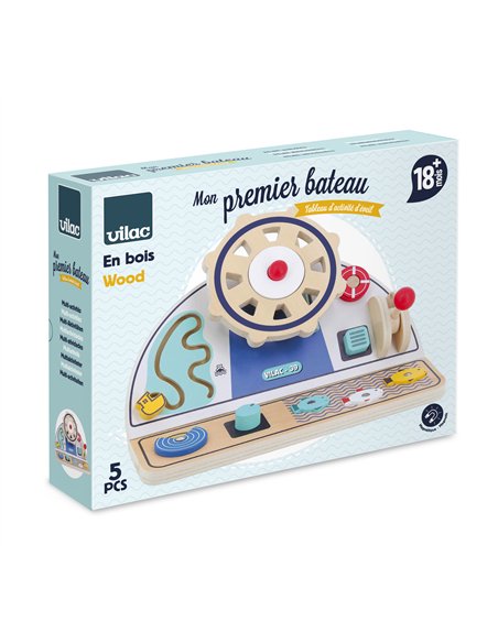 Mon premier bateau – Tableau d’activités en bois - Vilac