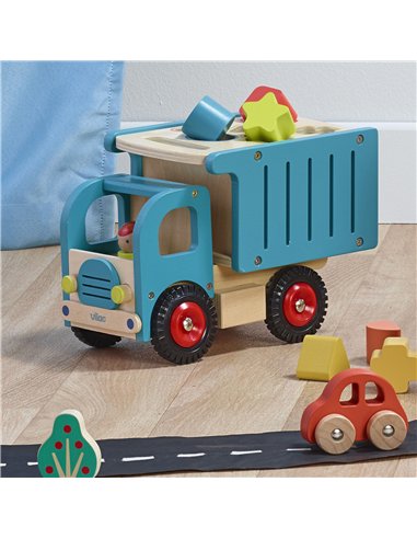 Camion de tri d’éveil en bois – Boîte à formes - Vilac