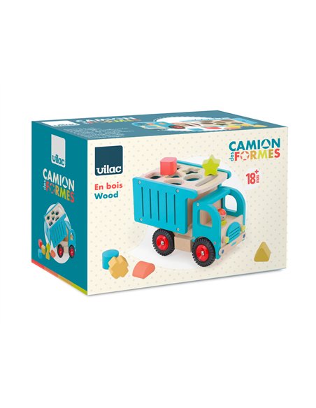 Camion de tri d’éveil en bois – Boîte à formes - Vilac