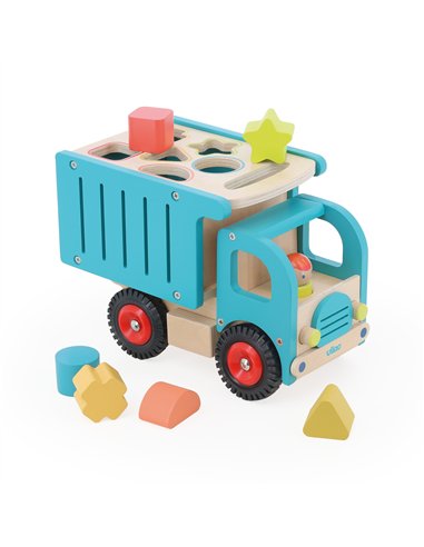Camion de tri d’éveil en bois – Boîte à formes - Vilac