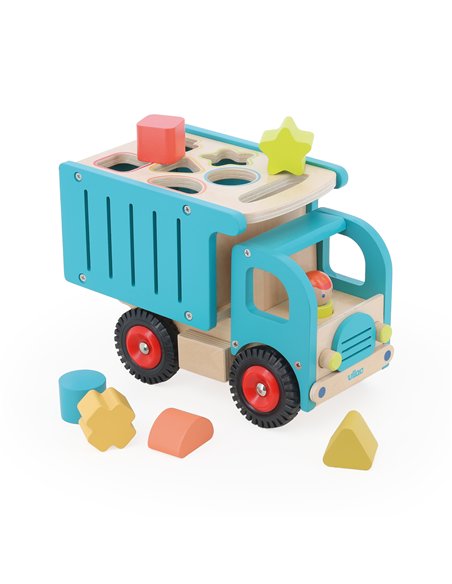 Camion de tri d’éveil en bois – Boîte à formes - Vilac