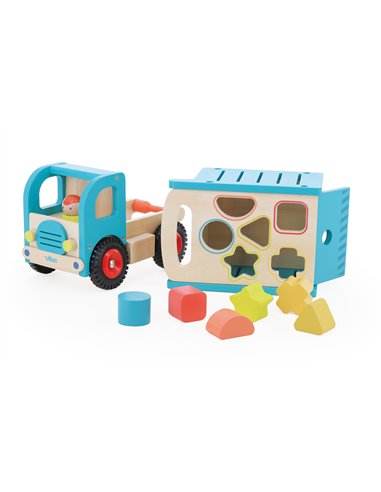 Camion de tri d’éveil en bois – Boîte à formes - Vilac