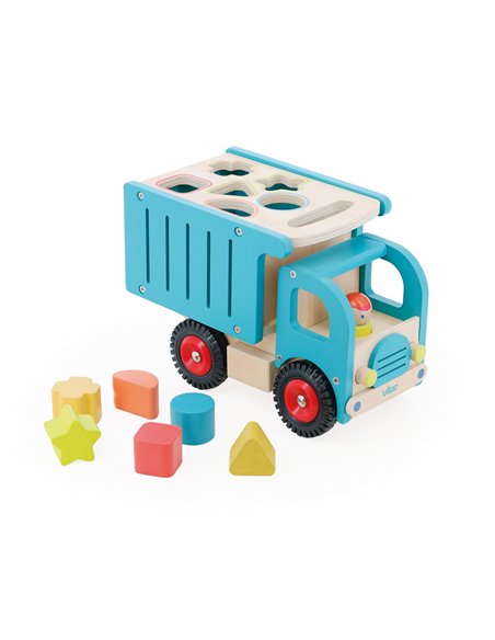 Camion de tri d’éveil en bois – Boîte à formes - Vilac