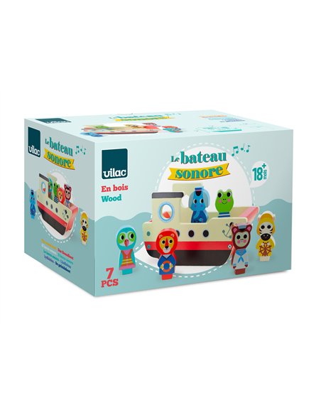Bateau sonore en bois Ingela P. Arrhenius - Vilac