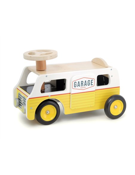 Porteur Van-garage en bois – avec rampes et voitures - Vilac